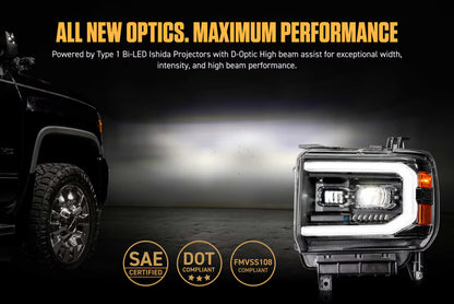 2015-2018 GMC Sierra XB EVO LED Headlights