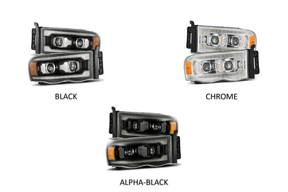 ARex Luxx LED Headlights: Dodge Ram (02-05) - Alpha-Black (Set)
