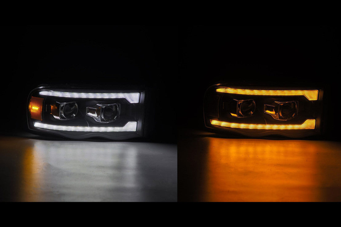 ARex Luxx LED Headlights: Dodge Ram (02-05) - Alpha-Black (Set)