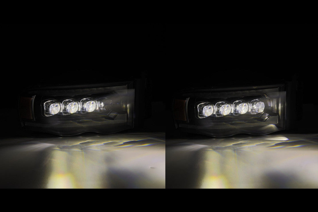 ARex Nova LED Headlights: Dodge Ram (02-05) - Alpha-Black (Set)