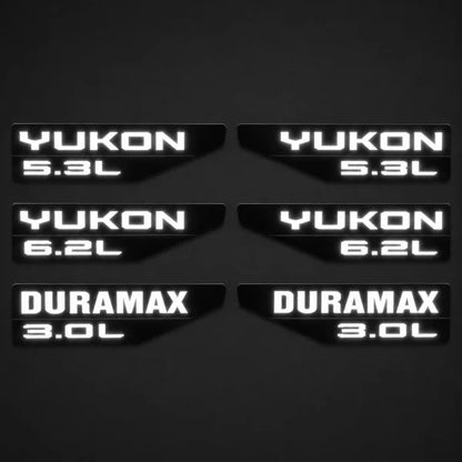 2021+ GMC Yukon LED Illuminated Fender Badges