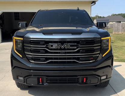 Arnés de faros LED OEM DRL ámbar GMC Sierra 2022+