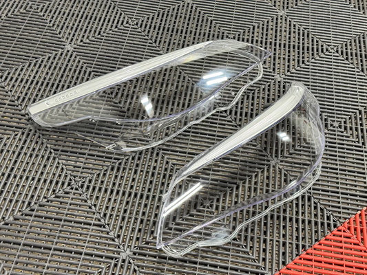 2008-2010 BMW E60 5-Series Facelift Replacement Headlight Lenses w/ LED Brow