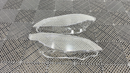 2008-2010 BMW E60 5-Series Replacement Headlight Lenses w/o LED Brow
