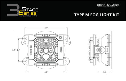 SS3 LED Fog Light Kit for 2007-2018 Jeep JK Wrangler Steel Bumper