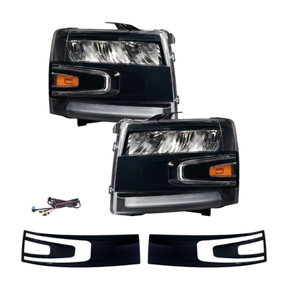 2007–2013 Chevrolet Silverado LED Reflektor Scheinwerfer Paar Form Beleuchtung