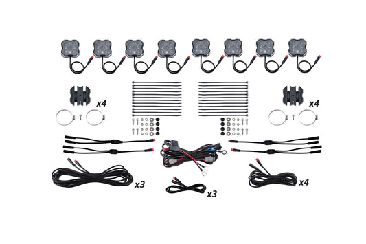 Stage Series SXS Rock Light Installer Kit, RGBW M8 (8-pack)
