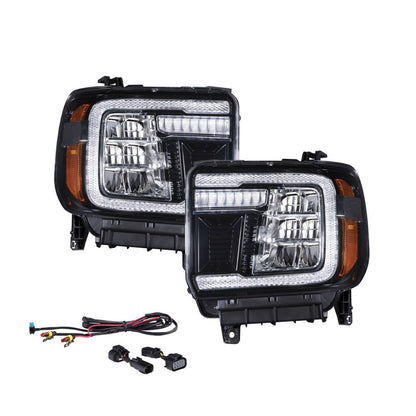 Par de faros delanteros reflectores LED para GMC Sierra 1500 14-18 y GMC Sierra 2500/3500 15-19 Form Lighting