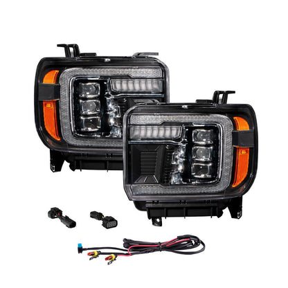 Faros delanteros LED con proyector para GMC Sierra 1500 14-18 y GMC Sierra 2500/3500 15-19 (par)