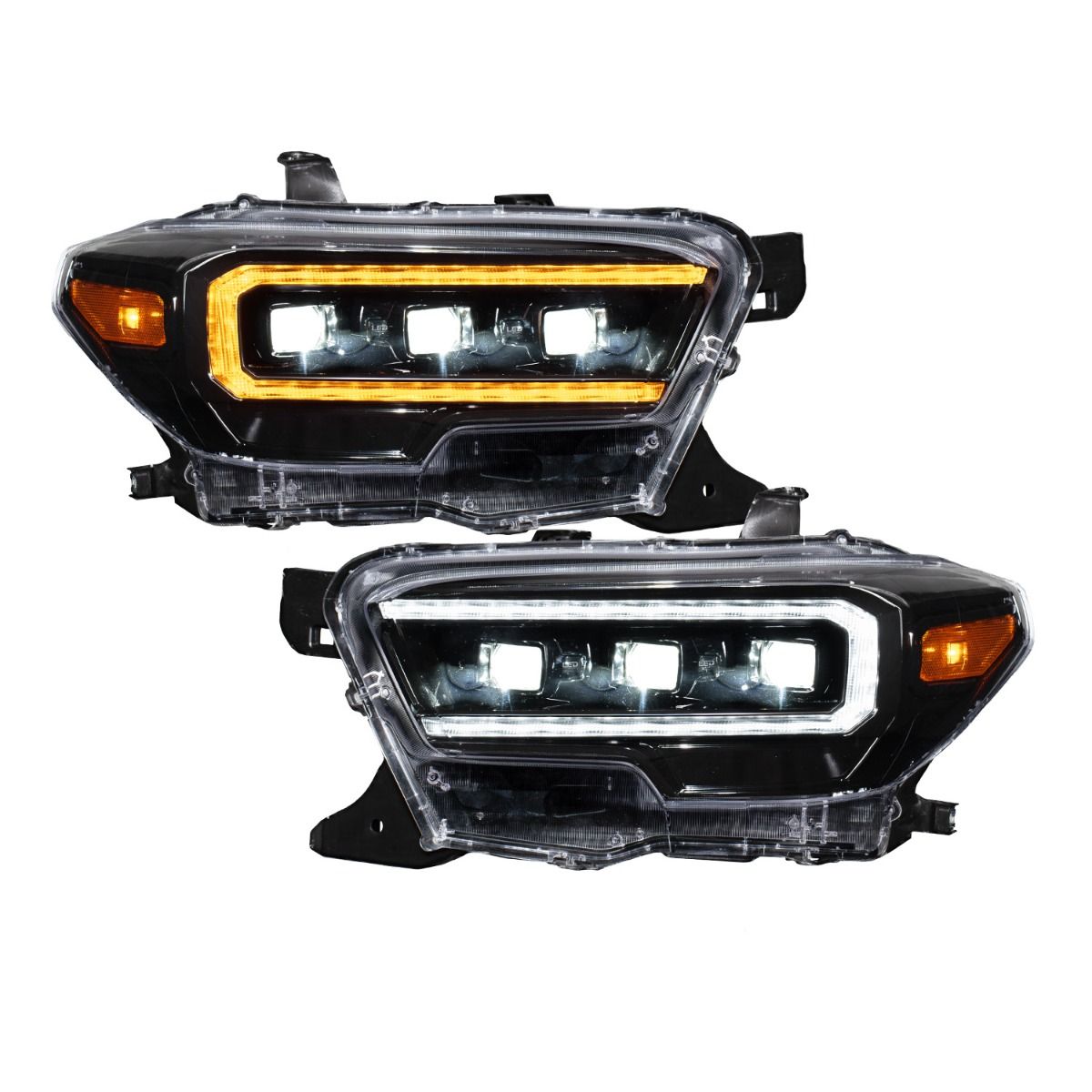 2016–2023 Toyota Tacoma Sequentielle LED-Projektorscheinwerfer mit wählbarem Tagfahrlicht 