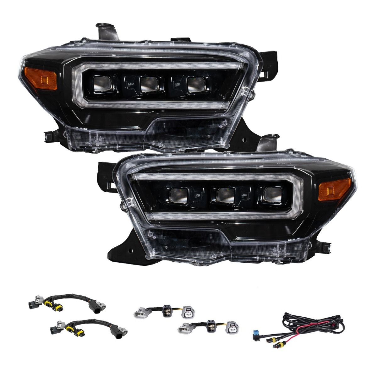 2016–2023 Toyota Tacoma Sequentielle LED-Projektorscheinwerfer mit wählbarem Tagfahrlicht 