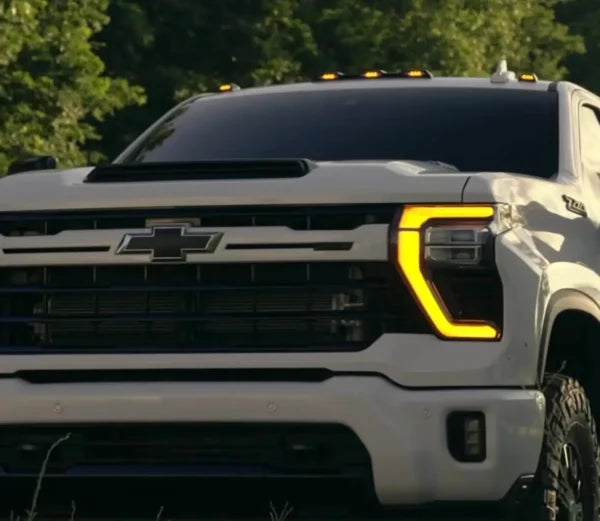 Arnés de faros LED OEM DRL ámbar GMC Sierra 2022+