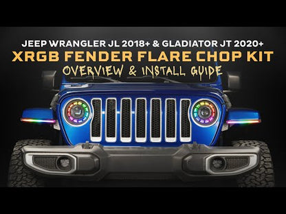 2020+ Jeep Gladiator JT XRGB LED Fender Flare Chop Kit