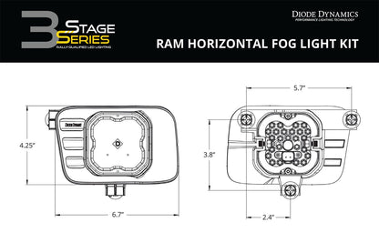 SS3 LED-Nebelscheinwerfer-Kit für Dodge Ram HD 2010–2018
