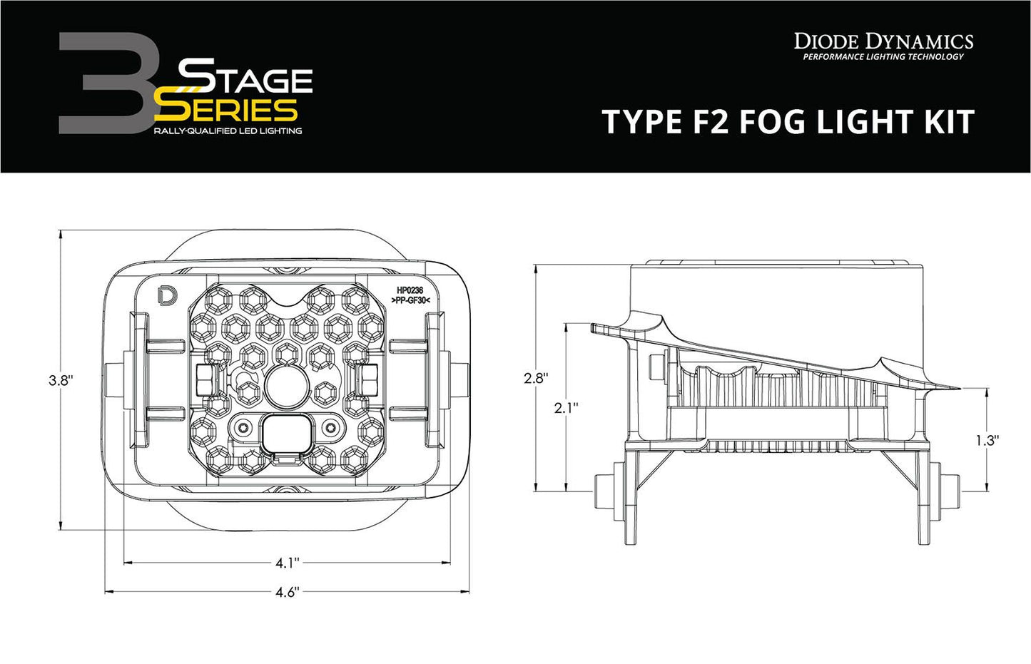 SS3 LED Fog Light Kit for 2017-2019 Ford Super Duty