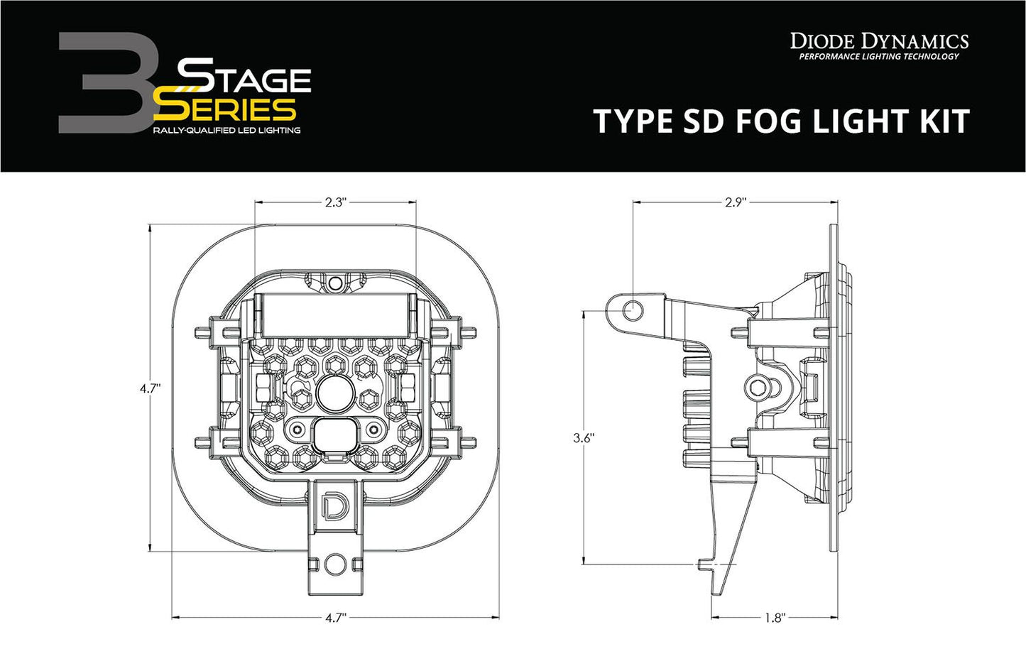 SS3 LED Fog Light Kit for 2011-2016 Ford Super Duty
