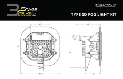 SS3 LED Fog Light Kit for 2011-2016 Ford Super Duty