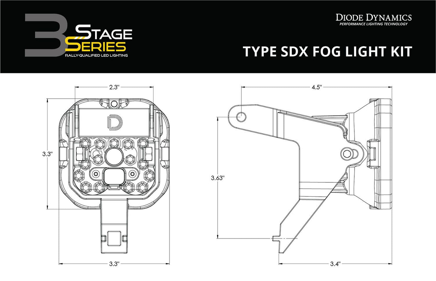SS3 LED Fog Light Kit for 2004-2007 Ford Ranger