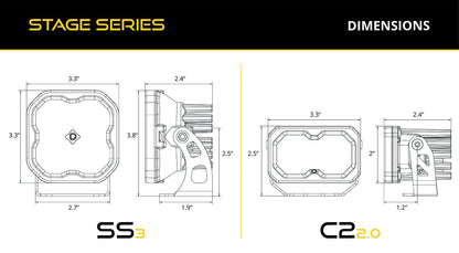 Kit de luces de zanja de la serie Stage para Toyota Tacoma 2016-2023 
