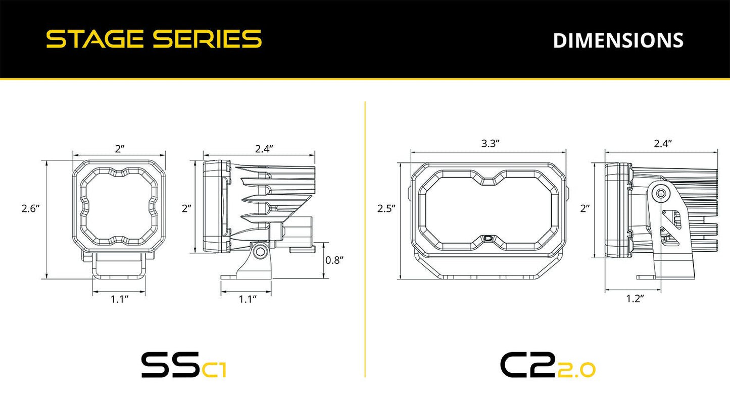 2024+ Toyota Tacoma Stage Series Rückfahrscheinwerfer-Kit 