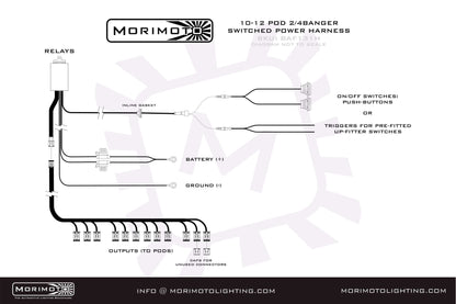 Morimoto Switched Power Harness: 2 or 4Banger Bar (6-8 Pods)