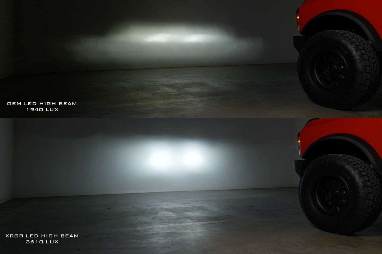 XRGB LED Headlights: Ford Bronco (2021-2024) (Pair / RGB DRL)