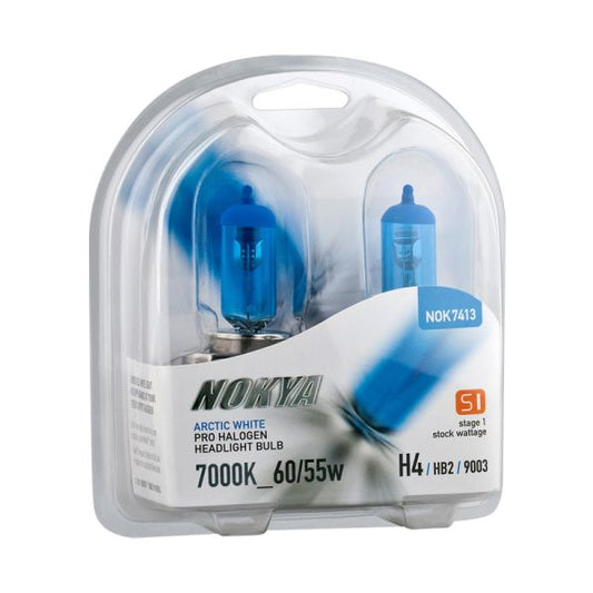 H4/9003: bombillas halógenas Nokya Pro de 55/60 W (transparentes, par)