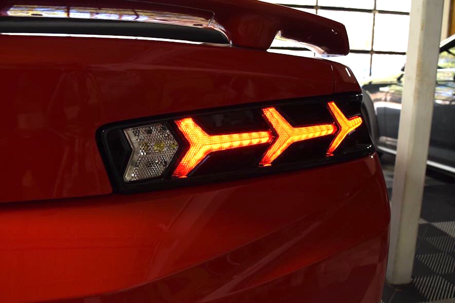 XB LED Tails: Chevrolet Camaro (16-18) (Pair / Lambo / Red)