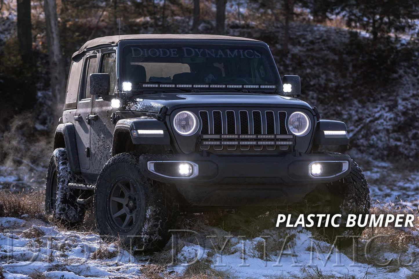 SS3 LED Fog Light Kit for 2020-2023 Jeep JT Gladiator Plastic Bumper (Non-Sport)