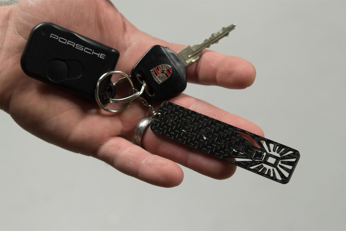 Swag: Morimoto keychain (Carbon)