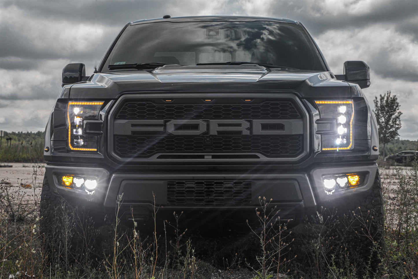XB LED Headlights: Ford Raptor (2017-2020) (Amber DRL)