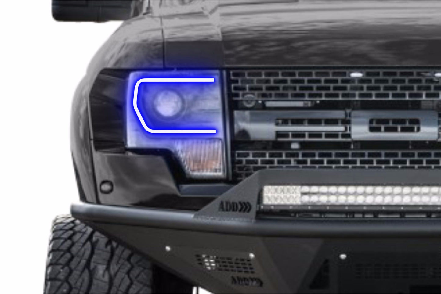 Ford F150 w/ OEM HID (13-14): Profile Prism Fitted Halos (Kit)