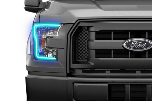 Ford F150 ohne OEM-LED (15-17): Profilprisma (RGB) mit montierten Halos (Kit)