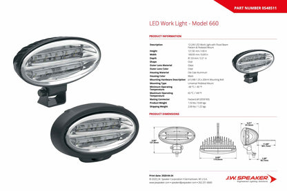 JW Speaker: 660F-12/24V LED WL Panel Mnt
