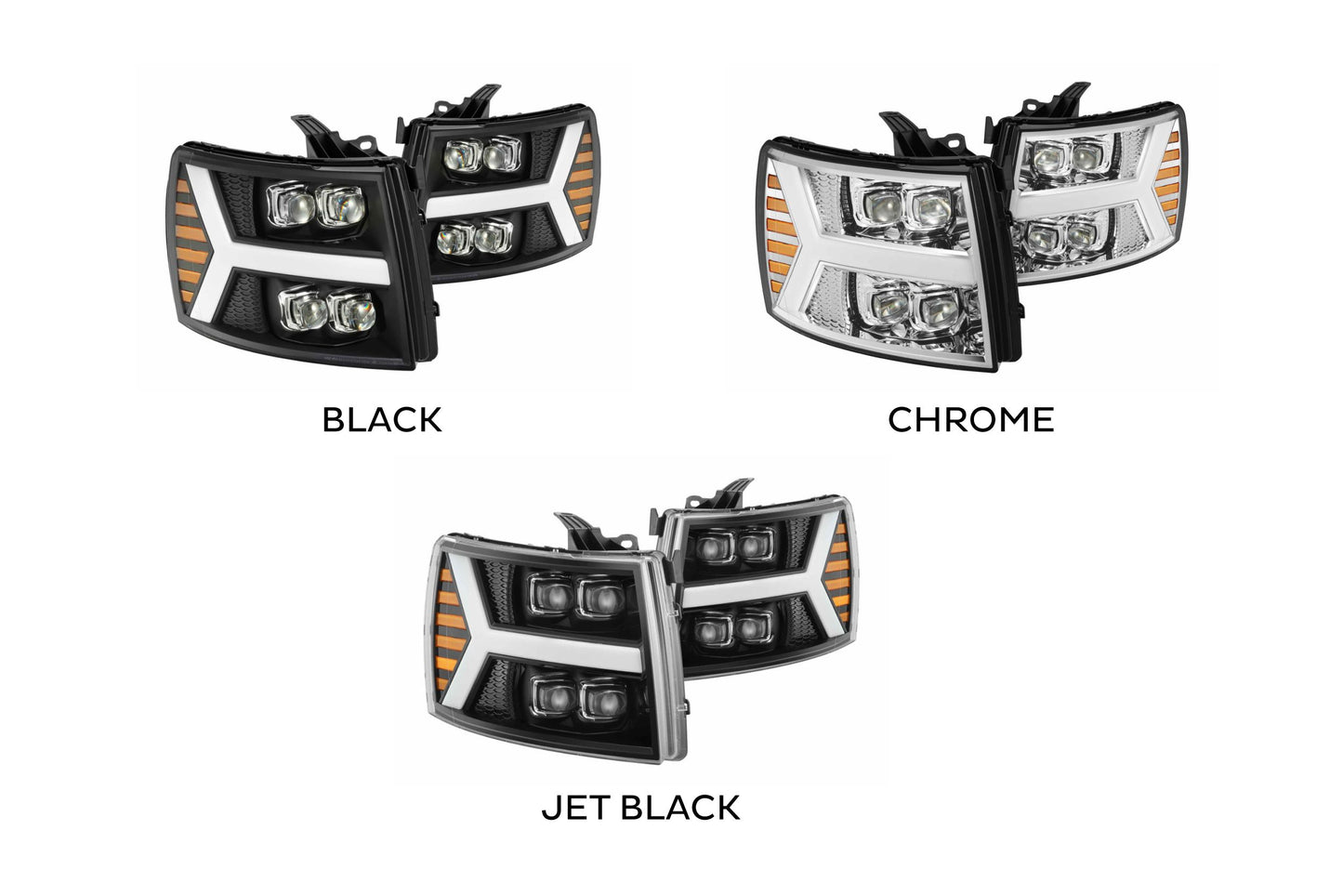 Faros delanteros LED ARex Nova: Chevy Silverado 1500 (07-13) - Cromados (juego)