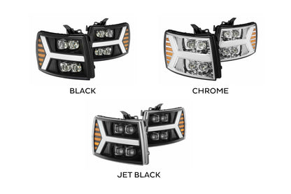 Faros delanteros LED ARex Nova: Chevy Silverado 1500 (07-13) - Cromados (juego)