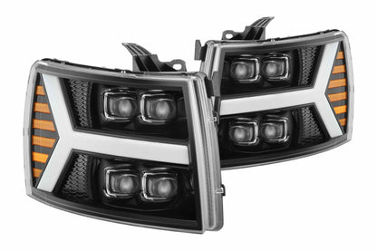 Faros delanteros LED ARex Nova: Chevy Silverado 1500 (07-13) - Cromados (juego)