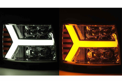 Faros delanteros LED ARex Nova: Chevy Silverado 1500 (07-13) - Cromados (juego)