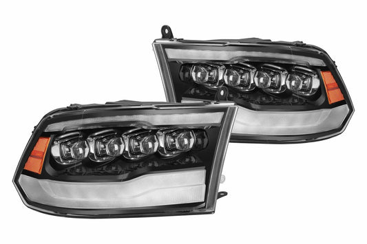 ARex Luxx LED Headlights: Dodge Ram (09-18) (19+ HD Look) - Alpha-Black (Set)