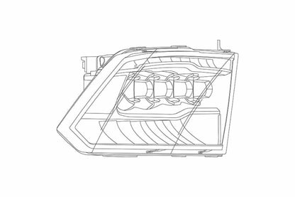 Adaptador: Dodge Ram (09-18) para camionetas con faros delanteros de proyector OEM (juego)