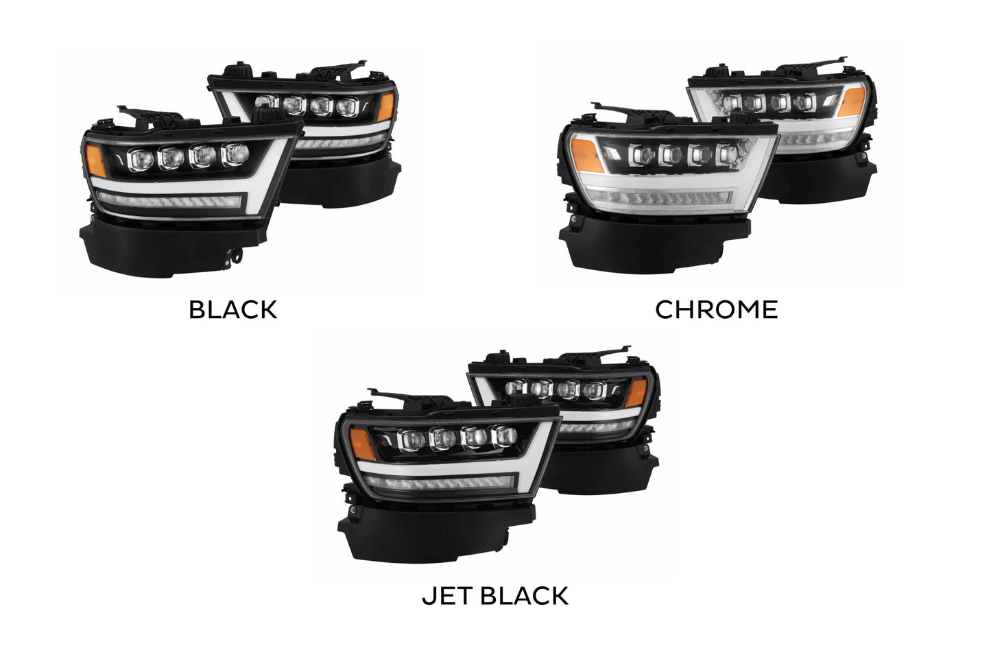 ARex Nova LED Headlights: Dodge Ram 1500 (19+) - Jet Black (Set)