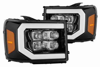 Faros delanteros LED ARex Nova: GMC Sierra (07-13) - Negro (juego)