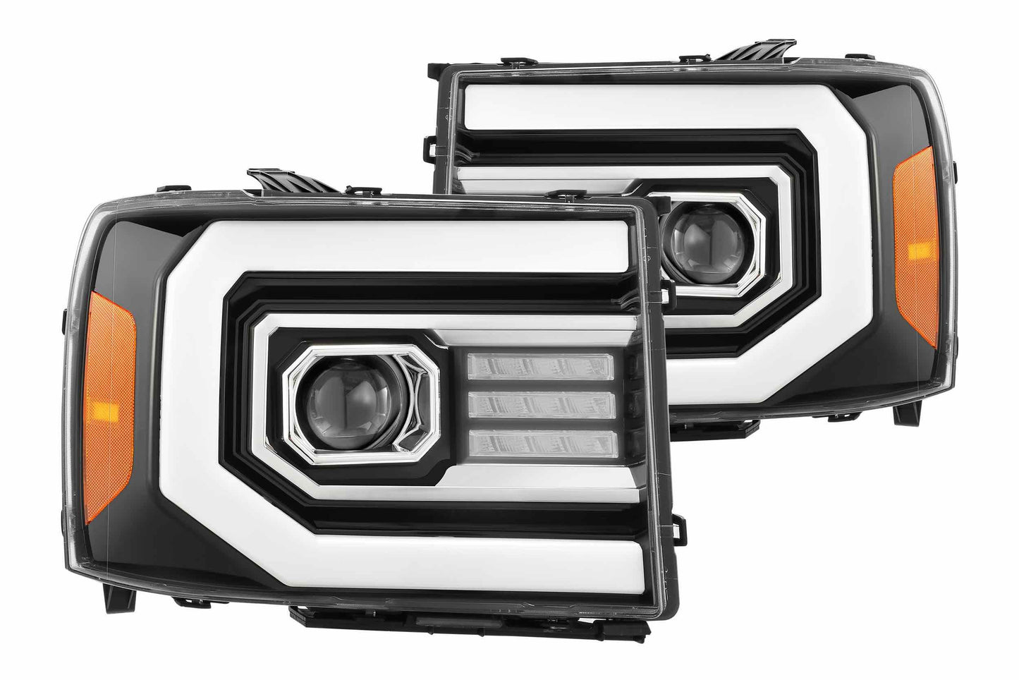 ARex Pro Halogen Headlights: GMC Sierra (07-13) - Jet Black (Set)