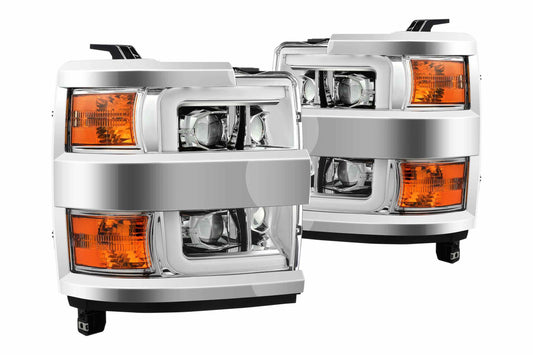 Faros delanteros halógenos ARex Pro: Chevy Silverado HD (15-19) - Cromados (juego)