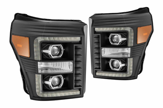 ARex Luxx LED Headlights: Ford Super Duty (11-16) - Alpha-Black (Set)