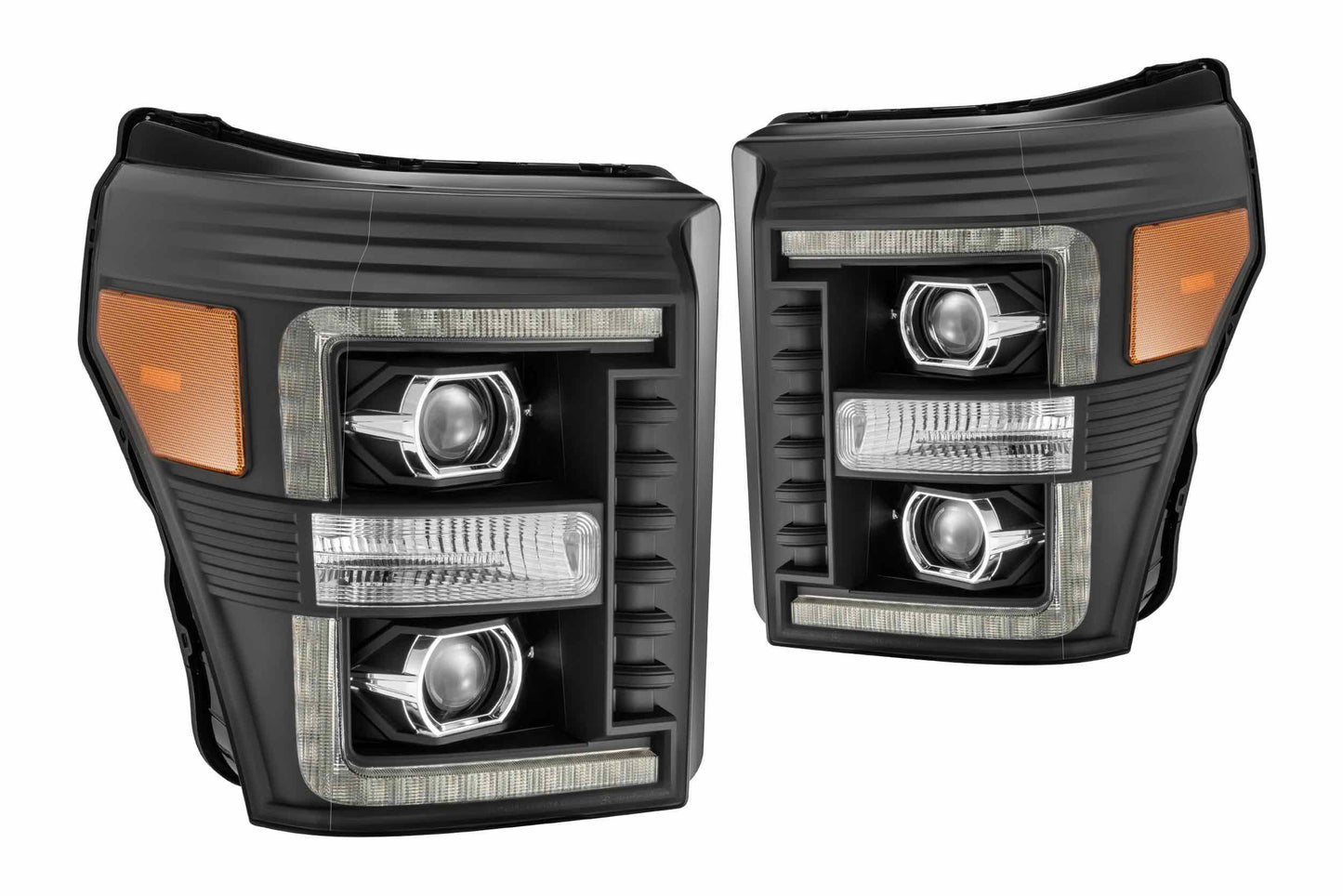 ARex Pro Halogen Headlights: Ford Super Duty (11-16) - Alpha-Black (Set)