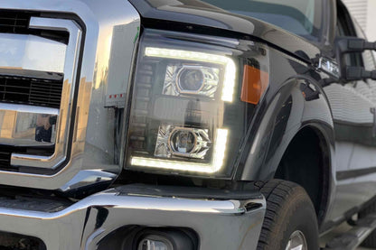 ARex Pro Halogen Headlights: Ford Super Duty (11-16) - Black (Set)