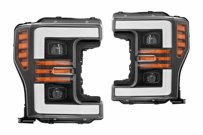 ARex Pro Halogen Headlights: Ford Super Duty (17-19) - Jet Black (Set)