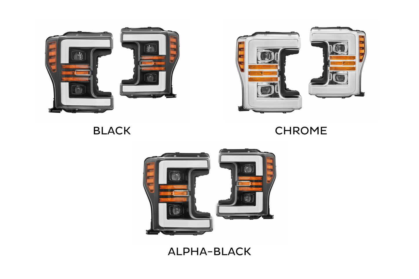 ARex Pro Halogen Headlights: Ford Super Duty (17-19) - Black (Set)