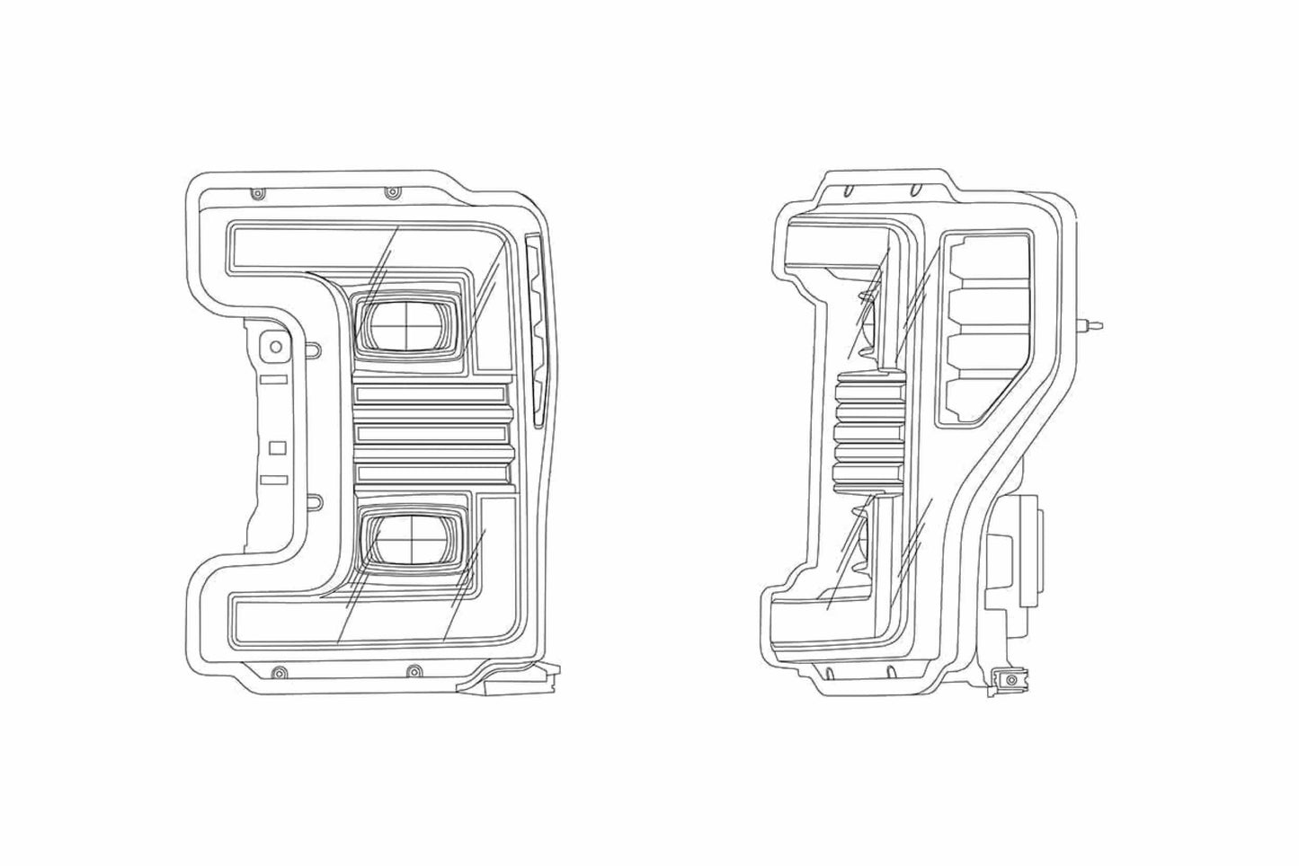 ARex Pro Halogen Headlights: Ford Super Duty (17-19) - Black (Set)